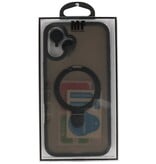 Magsafe Matte Transparent - Kameraschutzhülle mit Standfunktion für iPhone 16 Schwarz