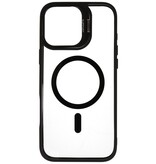 Magsafe Trasparente - Custodia protettiva per fotocamera con funzione di supporto per iPhone 16 nera