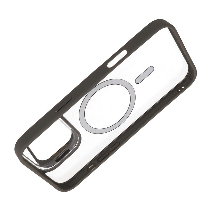 Magsafe Transparent - Custodia protettiva per fotocamera con funzione di supporto per iPhone 16 Grigio