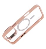 Magsafe Transparant - Camera Beschermer Case met Staande Functie voor iPhone 16 Pink