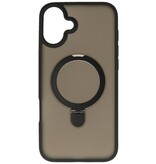 Magsafe Matt Transparent - Kamerabeskytter-etui med stående funktion til iPhone 16 Plus Sort