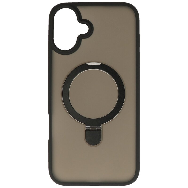 Magsafe Matte Transparent - Camera Protector Case with Standing Function for iPhone 16 Plus Black