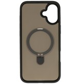 Magsafe Mat Transparant - Camera Beschermer Case met Staande Functie voor iPhone 16 Plus Zwart