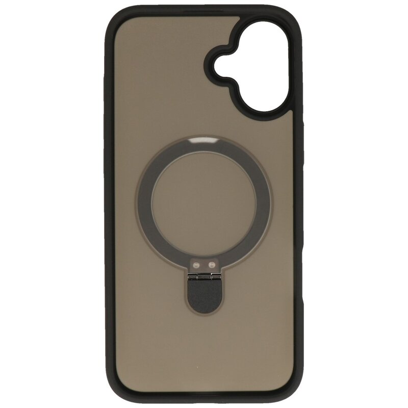 Magsafe Matte Transparent - Camera Protector Case with Standing Function for iPhone 16 Plus Black