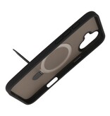 Magsafe Matte Transparent - Kameraschutzhülle mit Standfunktion für iPhone 16 Plus Schwarz