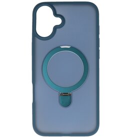 Magsafe Matte Transparent - Custodia protettiva per fotocamera con funzione di supporto per iPhone 16 Plus Blu