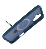 Magsafe Mat Transparant - Camera Beschermer Case met Staande Functie voor iPhone 16 Plus Blauw