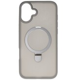 Magsafe Matte Transparent - Custodia protettiva per fotocamera con funzione di supporto per iPhone 16 Plus Grigio