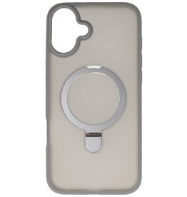 Magsafe Matt Transparent – Kameraschutzhülle mit Standfunktion für iPhone 16 Plus Grau