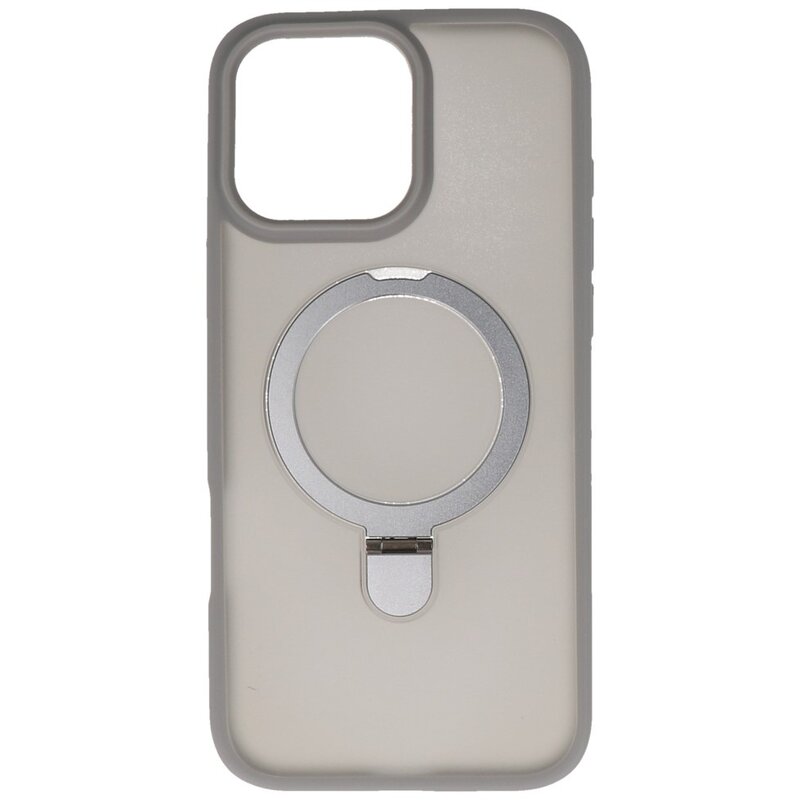 Magsafe Matte Transparent - Camera Protector Case with Standing Function for iPhone 16 Pro Gray