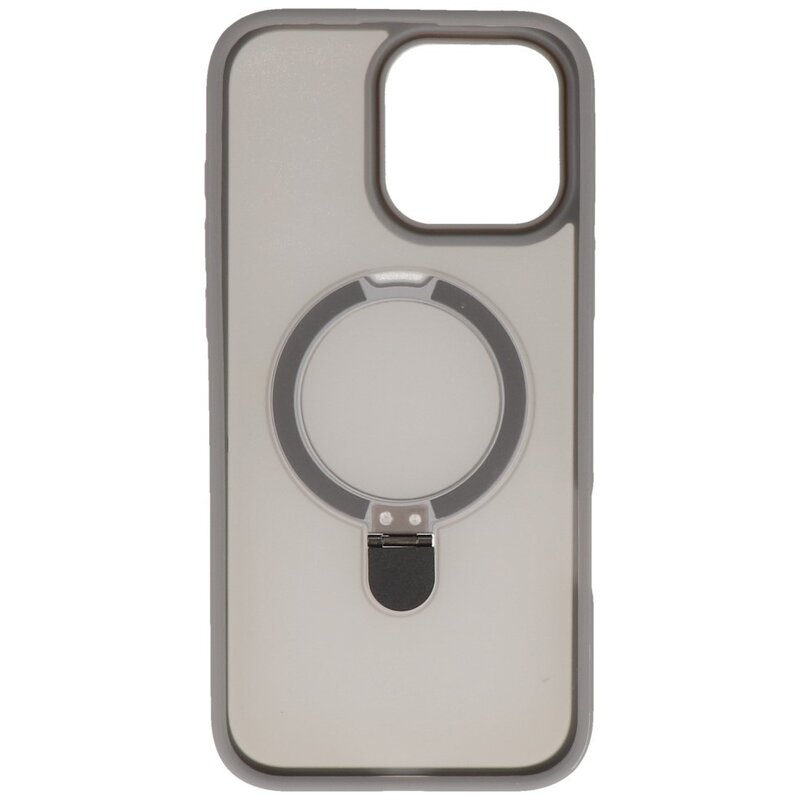 Magsafe Matte Transparent - Camera Protector Case with Standing Function for iPhone 16 Pro Gray
