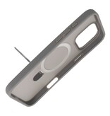 Magsafe Matt Transparent - Étui de protection pour appareil photo avec fonction debout pour iPhone 16 Pro Gris