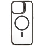 Magsafe Transparant - Camera Beschermer Case met Staande Functie voor iPhone 16 Pro Grijs