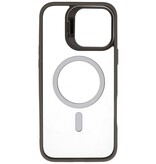 Étui Magsafe Transparent avec protection d'appareil photo et fonction support pour iPhone 16 Pro (Gris)