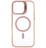 Custodia protettiva trasparente Magsafe per fotocamera con funzione di supporto per iPhone 16 Pro rosa