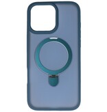 Magsafe Matt Trasparente - Custodia protettiva per fotocamera con funzione di supporto per iPhone 16 Pro Max Blu
