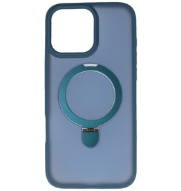 Magsafe Matt Trasparente - Custodia protettiva per fotocamera con funzione di supporto per iPhone 16 Pro Max Blu