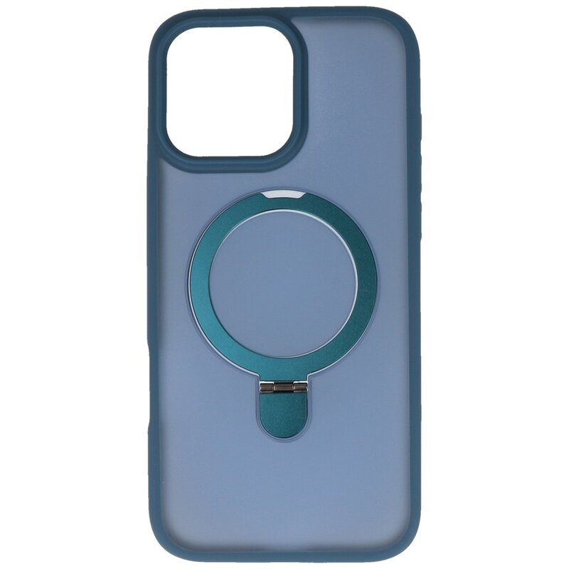 Magsafe Matt Trasparente - Custodia protettiva per fotocamera con funzione di supporto per iPhone 16 Pro Max Blu