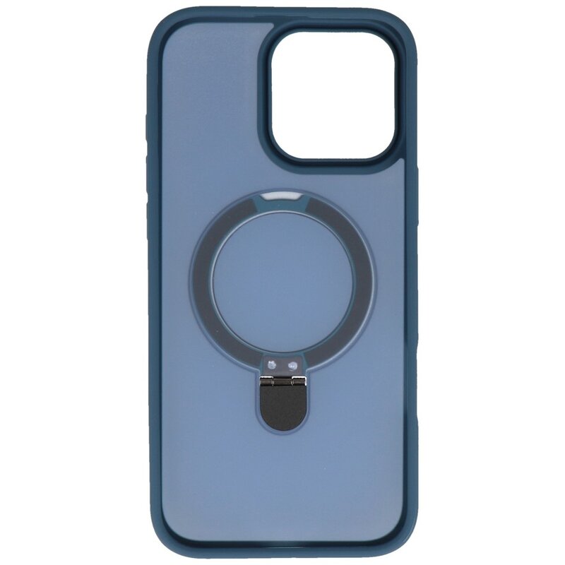 Magsafe Matt Trasparente - Custodia protettiva per fotocamera con funzione di supporto per iPhone 16 Pro Max Blu