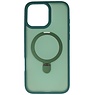 Magsafe Matt Transparent - Custodia protettiva per fotocamera con funzione di supporto per iPhone 16 Pro Max verde scuro