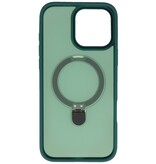Magsafe Matte Transparent - Camera Protector Case with Standing Function for iPhone 16 Pro Max Dark Green