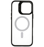 Magsafe Transparent - Étui de Protection pour Appareil Photo avec Fonction Debout pour iPhone 16 Pro Max Noir