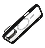 Magsafe Transparent - Étui de Protection pour Appareil Photo avec Fonction Debout pour iPhone 16 Pro Max Noir