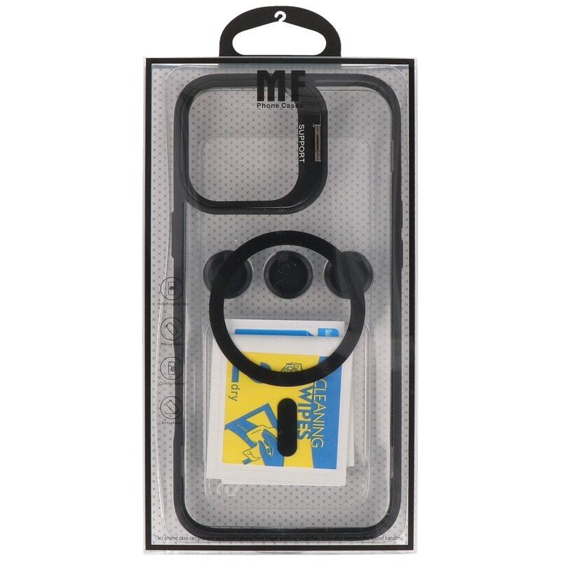 Magsafe Transparent - Camera Protector Case with Standing Function for iPhone 16 Pro Max Black