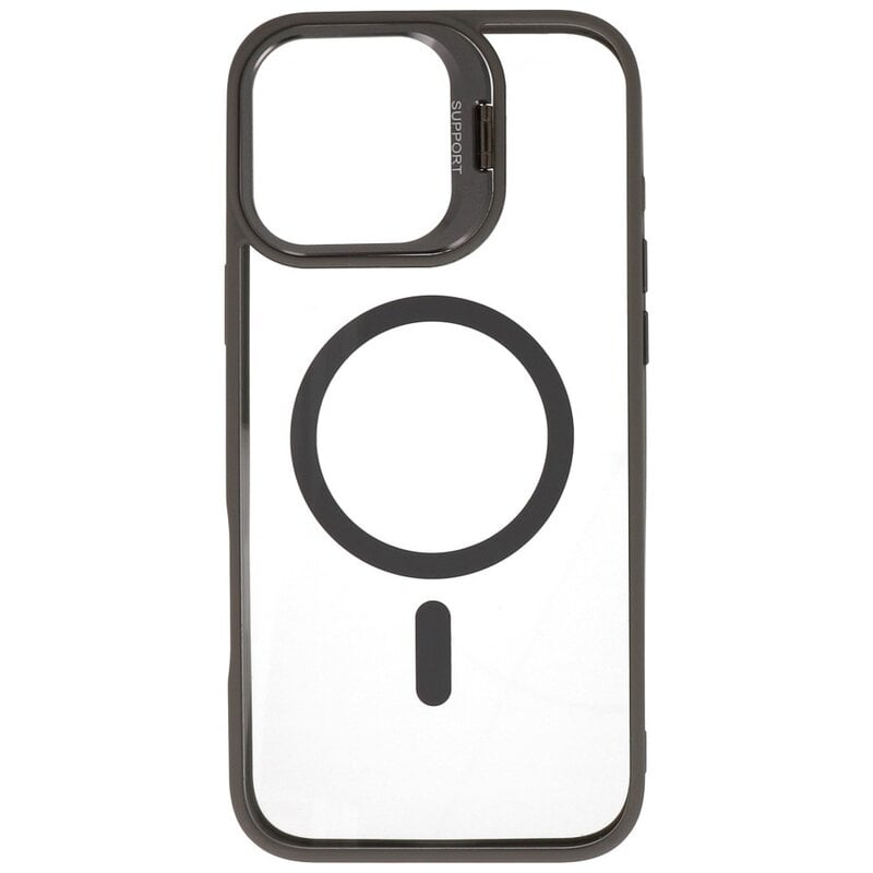 Magsafe Transparent – Kameraschutzhülle mit Standfunktion für iPhone 16 Pro Max Grau