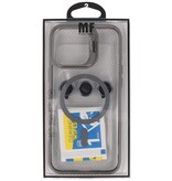 Étui Magsafe Transparent avec protection d'appareil photo et fonction support pour iPhone 16 Pro Max Gris