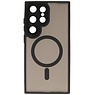 Funda Magsafe Mate-Transparente con Protector de Cámara para Samsung Galaxy S24 Ultra Negro