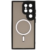 Matte-Transparent with Camera Protector Magsafe Case for Samsung Galaxy S24 Ultra Black