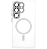 Matte-Transparent with Camera Protector Magsafe Case for Samsung Galaxy S24 Ultra White