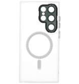 Matte-Transparent with Camera Protector Magsafe Case for Samsung Galaxy S24 Ultra White