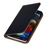 Vasket Læder Book Style Taske til HTC Desire 700 Mørkeblå