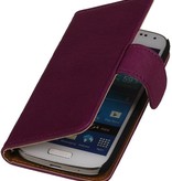 Washed Leather Bookstyle Cover for Nokia Lumia 520 Purple