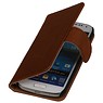 Washed Leather Bookstyle Case for LG Bello D335 Brown