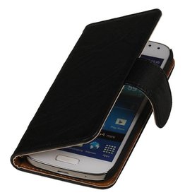 Case Lavé livre en cuir de style pour LG L90 Noir