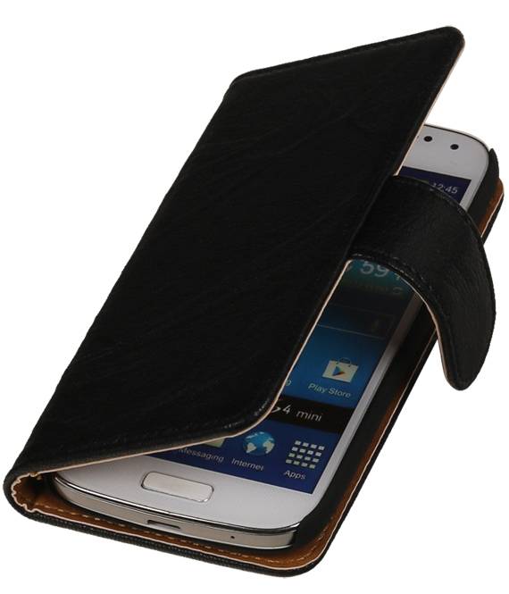 Case Lavé livre en cuir de style pour LG L70 Noir