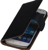 Washed Leather Bookstyle Case for LG L65 Dark Blue