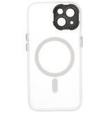 Matte-Transparent with Camera Protector Magsafe Case for iPhone 14 - 13 White