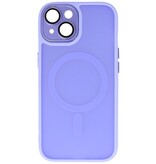 Matte-Transparent with Camera Protector Magsafe Case for iPhone 14 - 13 Purple
