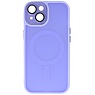 Mat-Transparent met Camera Beschermer Magsafe Case voor iPhone 14 - 13 Paars