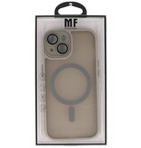 Custodia Magsafe opaca-trasparente con protezione per fotocamera per iPhone 14 - 13 grigia