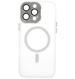Matte-Transparent with Camera Protector Magsafe Case for iPhone 14 Pro White