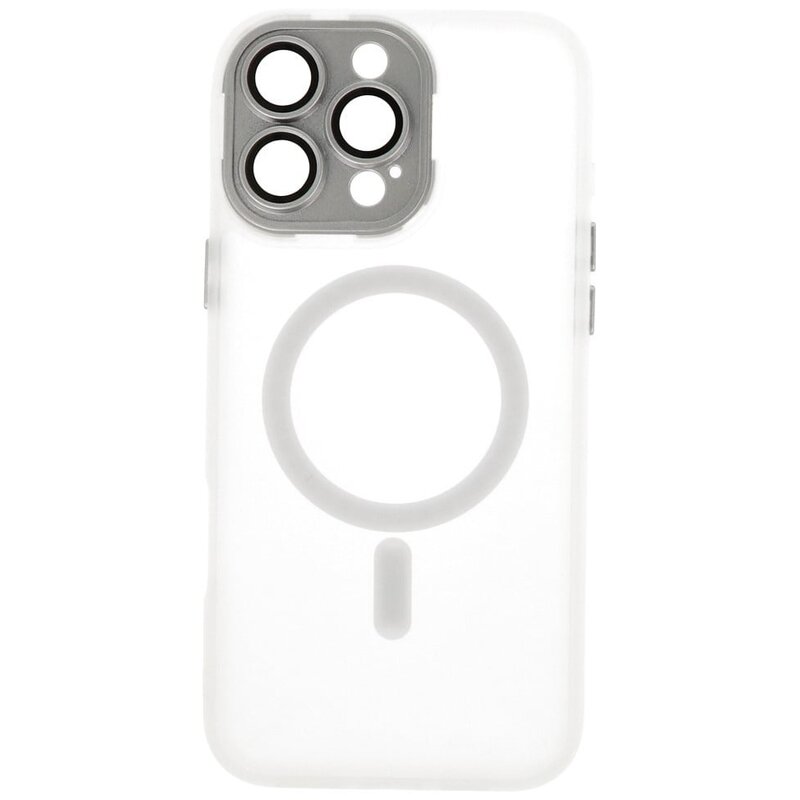 Matte-Transparent with Camera Protector Magsafe Case for iPhone 14 Pro White