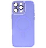 Étui MagSafe transparent mat avec protection pour appareil photo pour iPhone 14 Pro violet