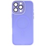 Étui MagSafe transparent mat avec protection pour appareil photo pour iPhone 14 Pro violet