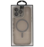 Funda Magsafe Transparente Mate con Protector de Cámara para iPhone 14 Pro Gris