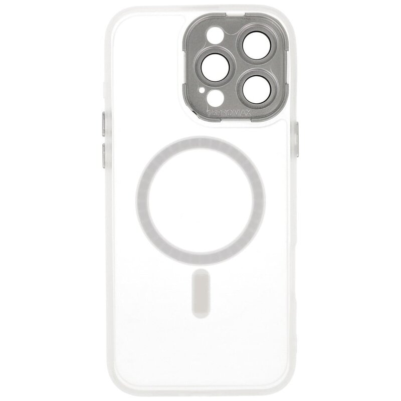 Funda Magsafe Transparente Mate con Protector de Cámara para iPhone 14 Pro Max Blanco